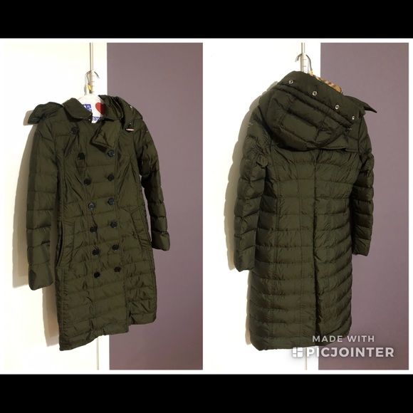 burberry down filled puffer coat